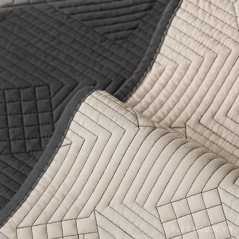 Tấm phủ ghế sofa cotton hình học đan chéo PJ0746 6 Tấm phủ ghế sofa cotton hình học đan chéo PJ0746 11