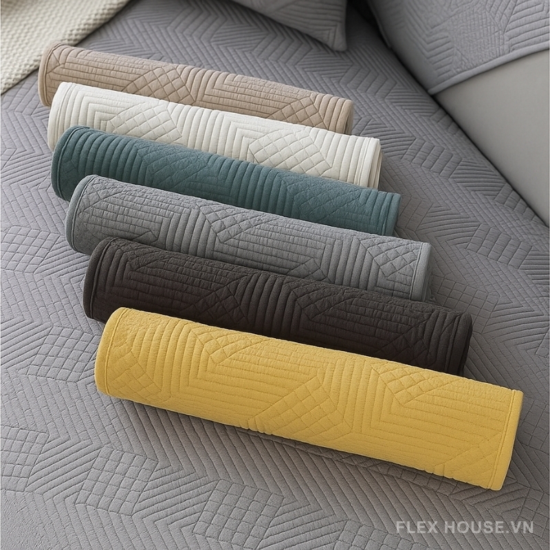 Tấm phủ ghế sofa cotton hình học đan chéo PJ0746 5 Tấm phủ ghế sofa cotton hình học đan chéo PJ0746 10