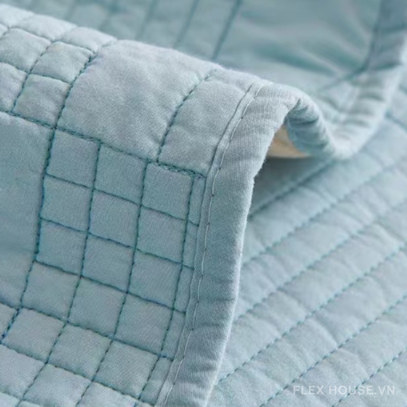 Tấm phủ ghế sofa cotton hình học gợn sóng PJ4734