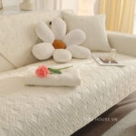 Tấm phủ ghế sofa cotton họa tiết đan chéo PJ6664