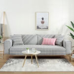 Tấm phủ ghế sofa cotton kẻ sọc ô vuông PJ0643