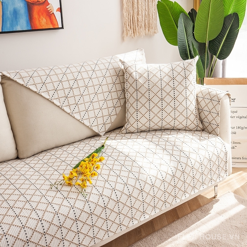 Tấm phủ ghế sofa cotton kiểu Bắc Âu trang nhã PJ6599 4 Tấm phủ ghế sofa cotton kiểu Bắc Âu trang nhã PJ6599 7