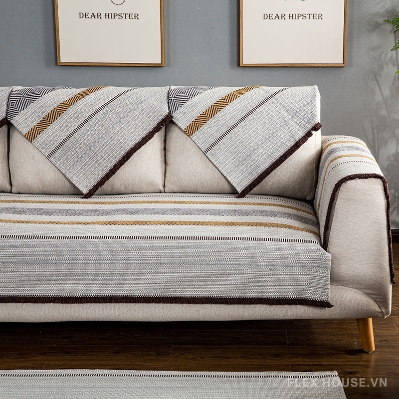 Tấm phủ ghế sofa cotton kiểu Châu Âu PJ6246 3 Tấm phủ ghế sofa cotton kiểu Châu Âu PJ6246 5