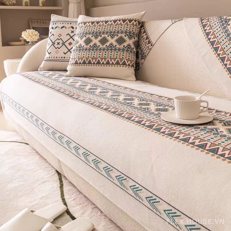 Tấm phủ ghế sofa cotton phong cách Bắc Âu PJ1333