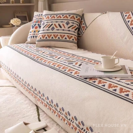 Tấm phủ ghế sofa cotton phong cách Bohemian PJ1334