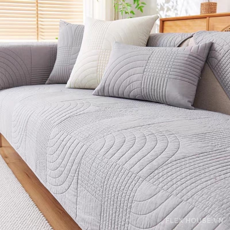 Tấm phủ ghế sofa cotton phong cách tối giản PJ4735