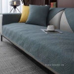 Tấm phủ ghế sofa cotton sọc chéo chống trượt PJ0748