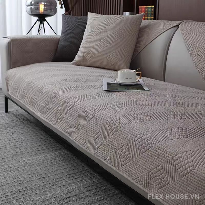 Tấm phủ ghế sofa cotton tối giản hiện đại PJ0747 2 Tấm phủ ghế sofa cotton tối giản hiện đại PJ0747 7