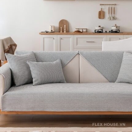 Tấm phủ ghế sofa cotton tối giản hiện đại PJ0934