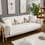 Tấm phủ ghế sofa cotton trơn kiểu Bắc Âu PJ6949