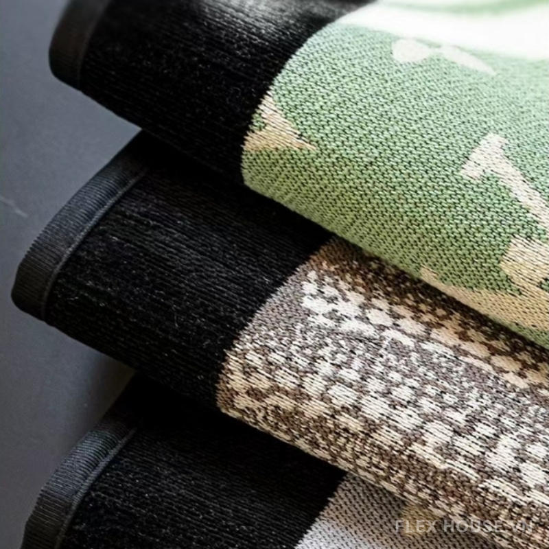 Tấm phủ ghế sofa họa tiết bí ngô nhung mềm PJ7989 