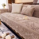 Tấm phủ ghế sofa họa tiết dây leo vải nhung PJ3660