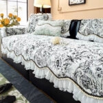 Tấm phủ ghế sofa họa tiết hoa vải nhung PJ5035