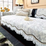 Tấm phủ ghế sofa họa tiết hoa vải nhung PJ5035