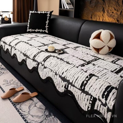 Tấm phủ ghế sofa họa tiết trừu tượng hiện đại PJ2957