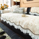Tấm phủ ghế sofa kiểu Pháp vải nhung sang trọng PJ5036