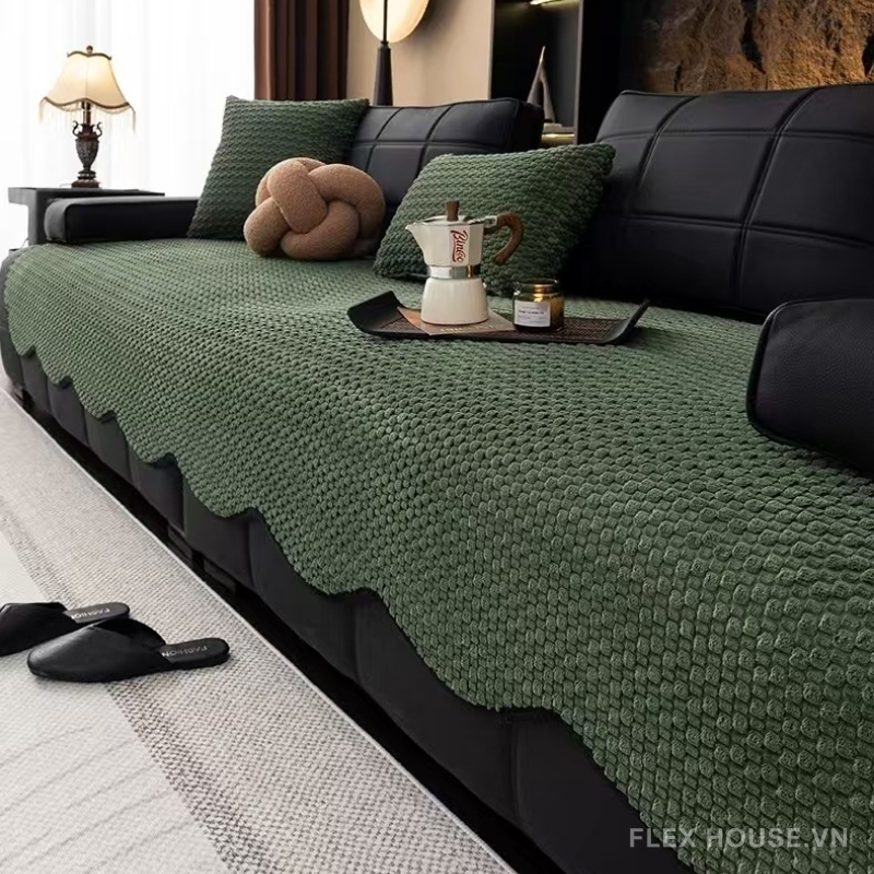Tấm phủ ghế sofa nhung chống trượt hiện đại PJ8892 5 Tấm phủ ghế sofa nhung chống trượt hiện đại PJ8892 9