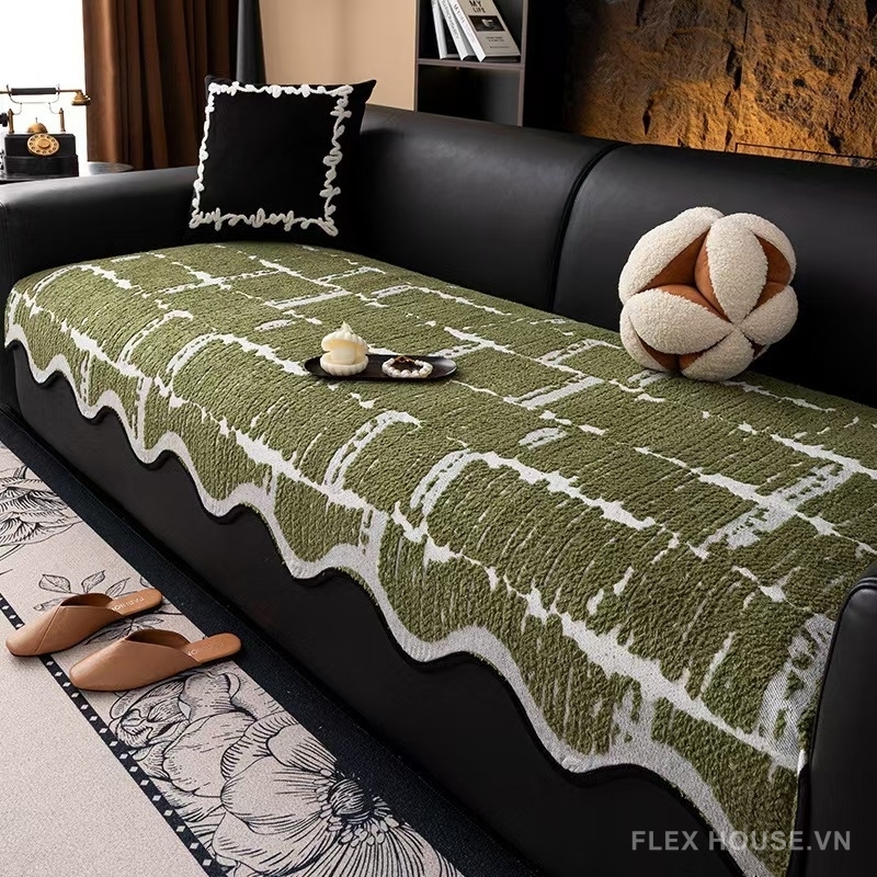 Tấm phủ ghế sofa nhung dày chống mèo cào PJ2956 2 Tấm phủ ghế sofa nhung dày chống mèo cào PJ2956 6