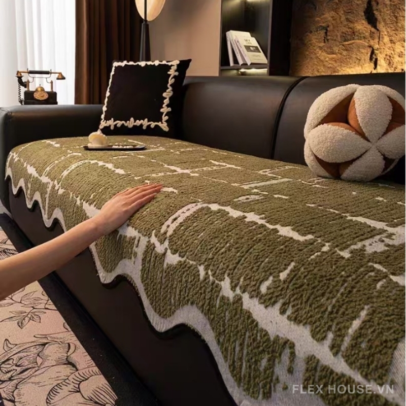Tấm phủ ghế sofa nhung dày chống mèo cào PJ2956 4 Tấm phủ ghế sofa nhung dày chống mèo cào PJ2956 8