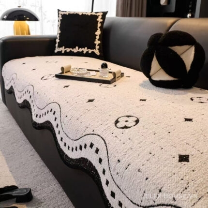 Tấm phủ ghế sofa nhung dày chống trượt PJ4649