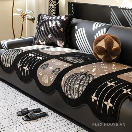 Tấm phủ ghế sofa nhung dày mịn kiểu bí ngô PJ7990