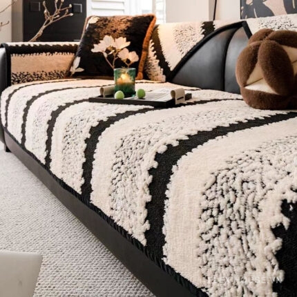 Tấm phủ ghế sofa nhung dệt nổi sang trọng PJ3314