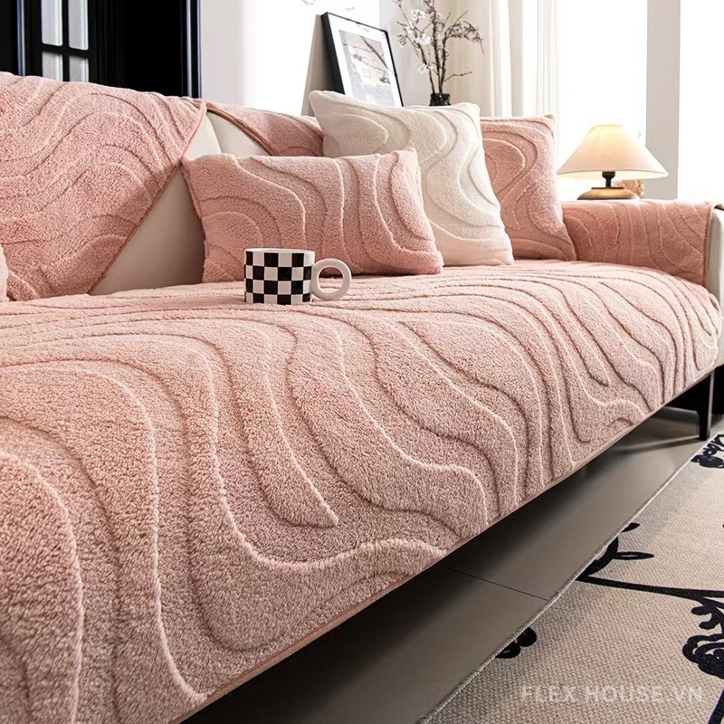 Tấm phủ ghế sofa nhung đường cong mềm mại PJ7487 2 Tấm phủ ghế sofa nhung đường cong mềm mại PJ7487 8
