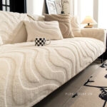 Tấm phủ ghế sofa nhung đường cong mềm mại PJ7487