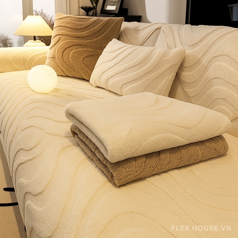 Tấm phủ ghế sofa nhung đường cong mềm mại PJ7487 3 Tấm phủ ghế sofa nhung đường cong mềm mại PJ7487 9