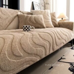 Tấm phủ ghế sofa nhung đường cong mềm mại PJ7488