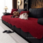 Tấm phủ ghế sofa nhung họa tiết hạt nổi PJ8891