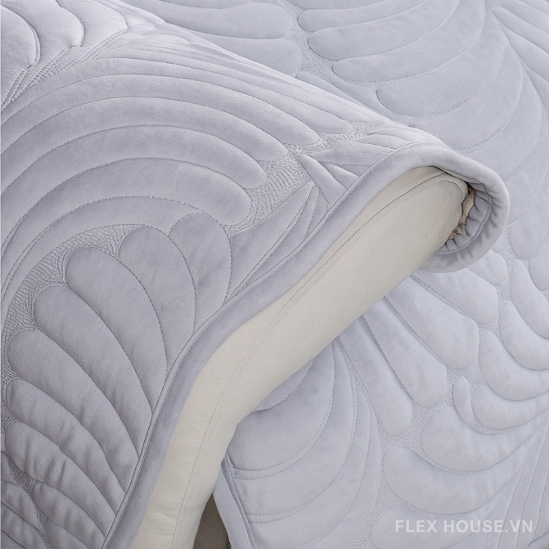 Tấm phủ ghế sofa nhung kiểu lá nổi 3D PJ4389 8