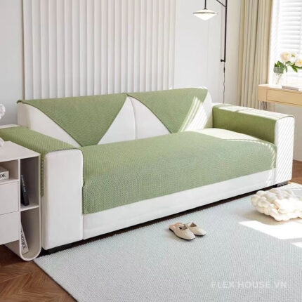 Tấm phủ ghế sofa trơn bằng cotton và vải lanh PJ4857