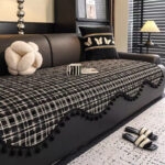 Tấm phủ ghế sofa vải Chenille kẻ sọc PJ5505