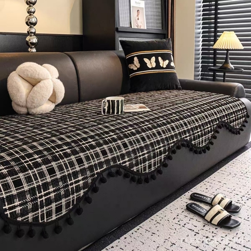 Tấm phủ ghế sofa vải Chenille kẻ sọc PJ5505 1 Tấm phủ ghế sofa vải Chenille kẻ sọc PJ5505 6