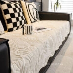 Tấm phủ ghế sofa vải Chenille lá cọ xòe PJ9405