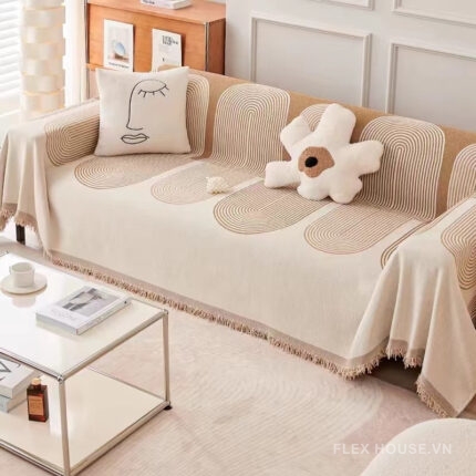 Tấm phủ ghế sofa vải Chenille nhung mềm mại PJ4553