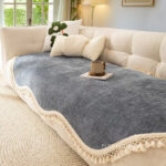 Tấm phủ ghế sofa vải Chenille trơn dệt sợi PJ3886