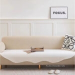 Tấm phủ ghế sofa vải Chenille trơn hiện đại PJ7618