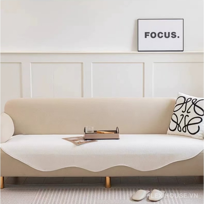 Tấm phủ ghế sofa vải Chenille trơn hiện đại PJ7618 3 Tấm phủ ghế sofa vải Chenille trơn hiện đại PJ7618