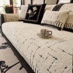 Tấm phủ ghế sofa vải lông mềm dạng nét đứt PJ6993