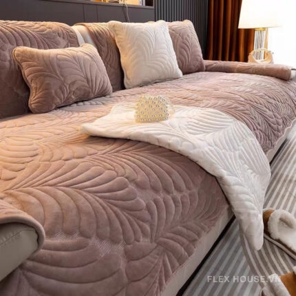 Tấm phủ ghế sofa vải nhung dày chống trượt PJ4391