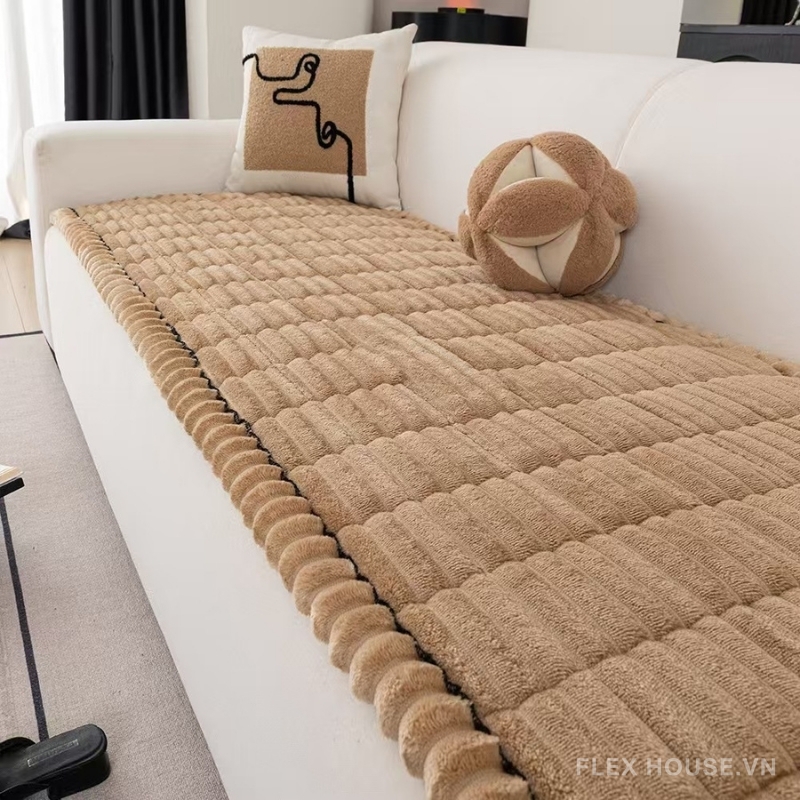 Tấm phủ ghế sofa vải nhung dày chống trượt PJ7694 3 Tấm phủ ghế sofa vải nhung dày chống trượt PJ7694 6