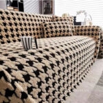 Tấm phủ ghế sofa vải nhung họa tiết răng sói PJ8748