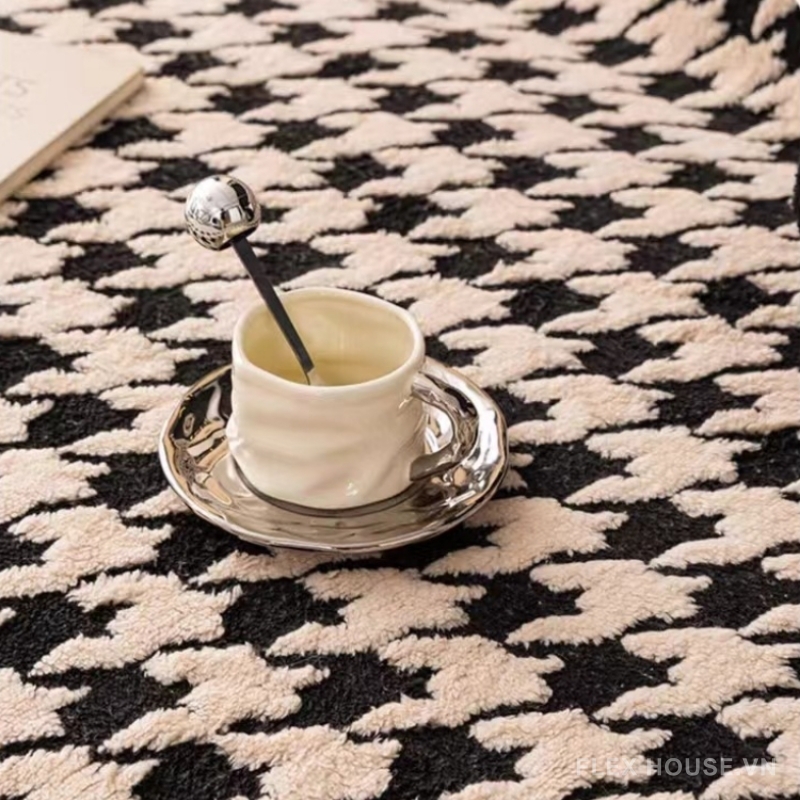 Tấm phủ ghế sofa vải nhung họa tiết răng sói PJ8748 6 Tấm phủ ghế sofa vải nhung họa tiết răng sói PJ8748 8