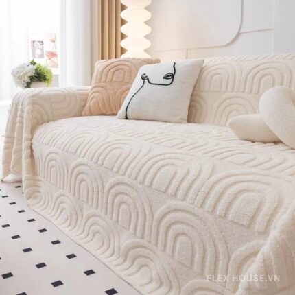 Tấm phủ ghế sofa vải nhung lông mịn cao cấp JP7862