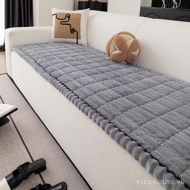 Tấm phủ ghế sofa vải nhung sọc nổi PJ7693 3 Tấm phủ ghế sofa vải nhung sọc nổi PJ7693 6