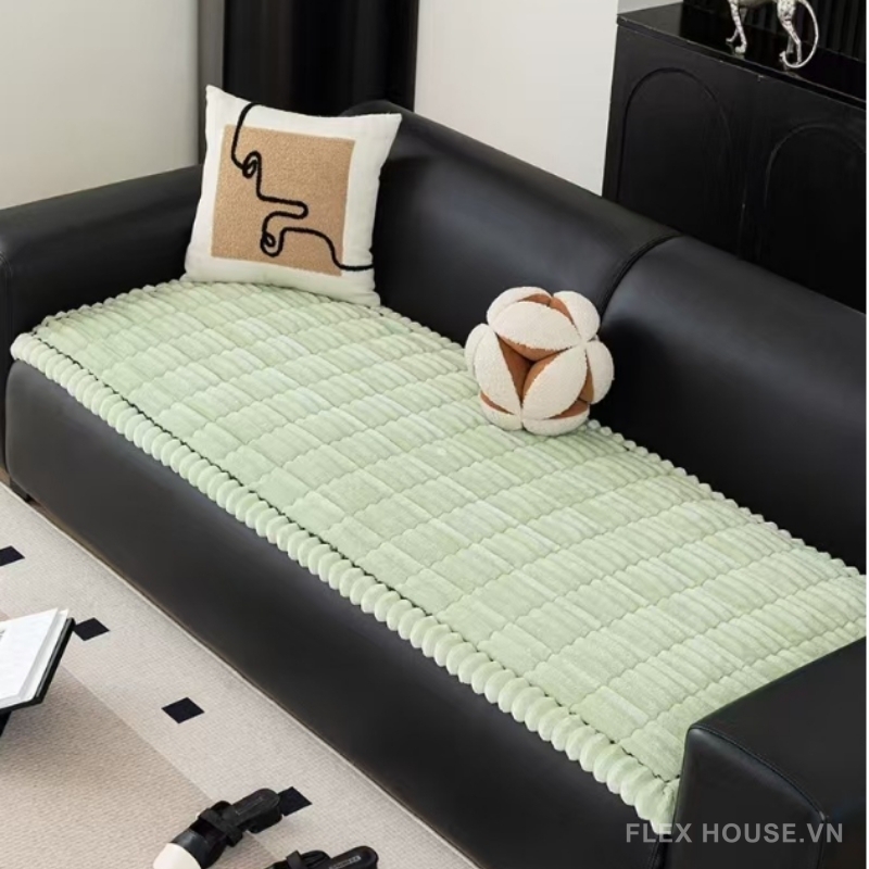 Tấm phủ ghế sofa vải nhung sọc nổi PJ7693 4 Tấm phủ ghế sofa vải nhung sọc nổi PJ7693 7