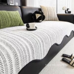 Tấm phủ sofa Chenille kiểu xương cá hiện đại PJ5548