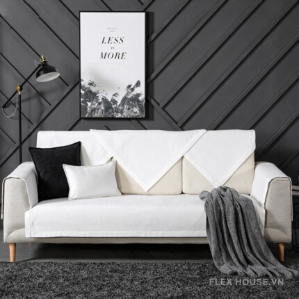 Tấm phủ sofa Chenille trơn phong cách Bắc Âu PJ7632